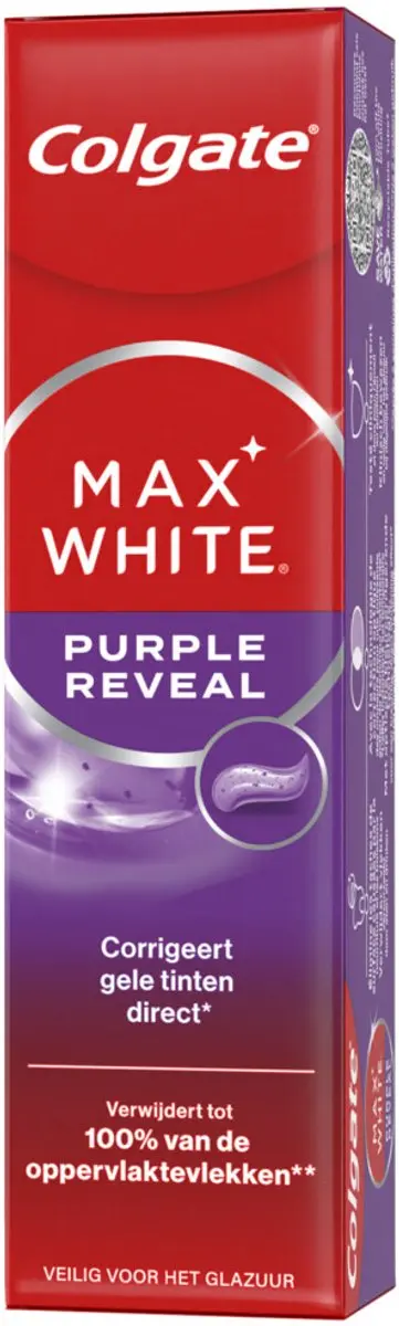 Colgate Max White Purple Reveal Tandpasta 75ml - 24 Stuks