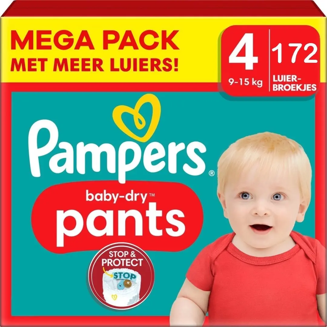 Pampers Baby-Dry Pants Maat 4 - 172 Stuks