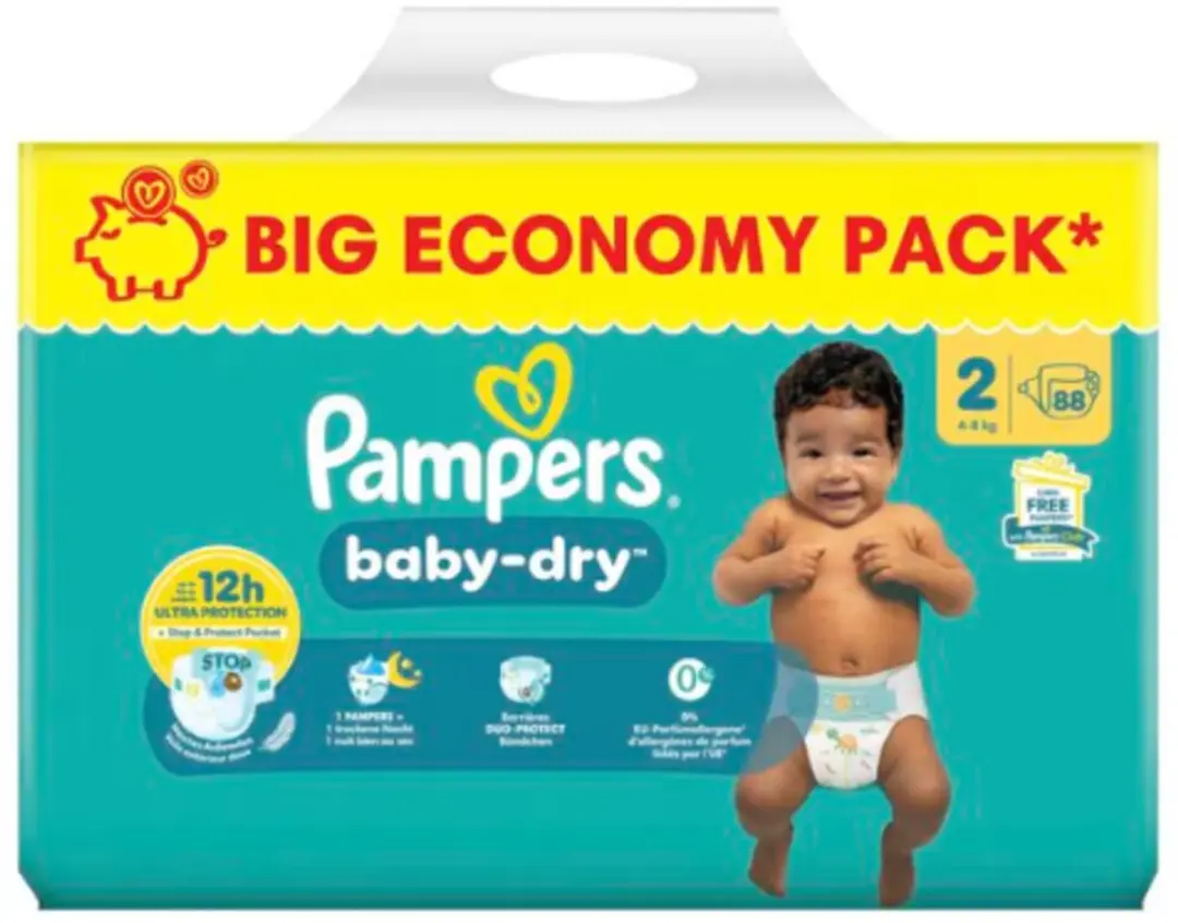 Pampers Baby Dry Luiers Maat 2 176 Stuks