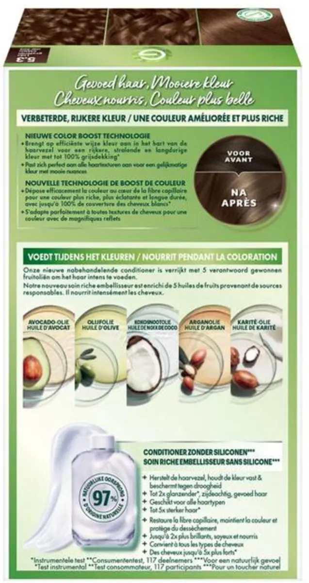 Garnier Nutrisse Crème 53 Licht Goudbruin Haarverf - 3 Stuks - afbeelding 3 van 6