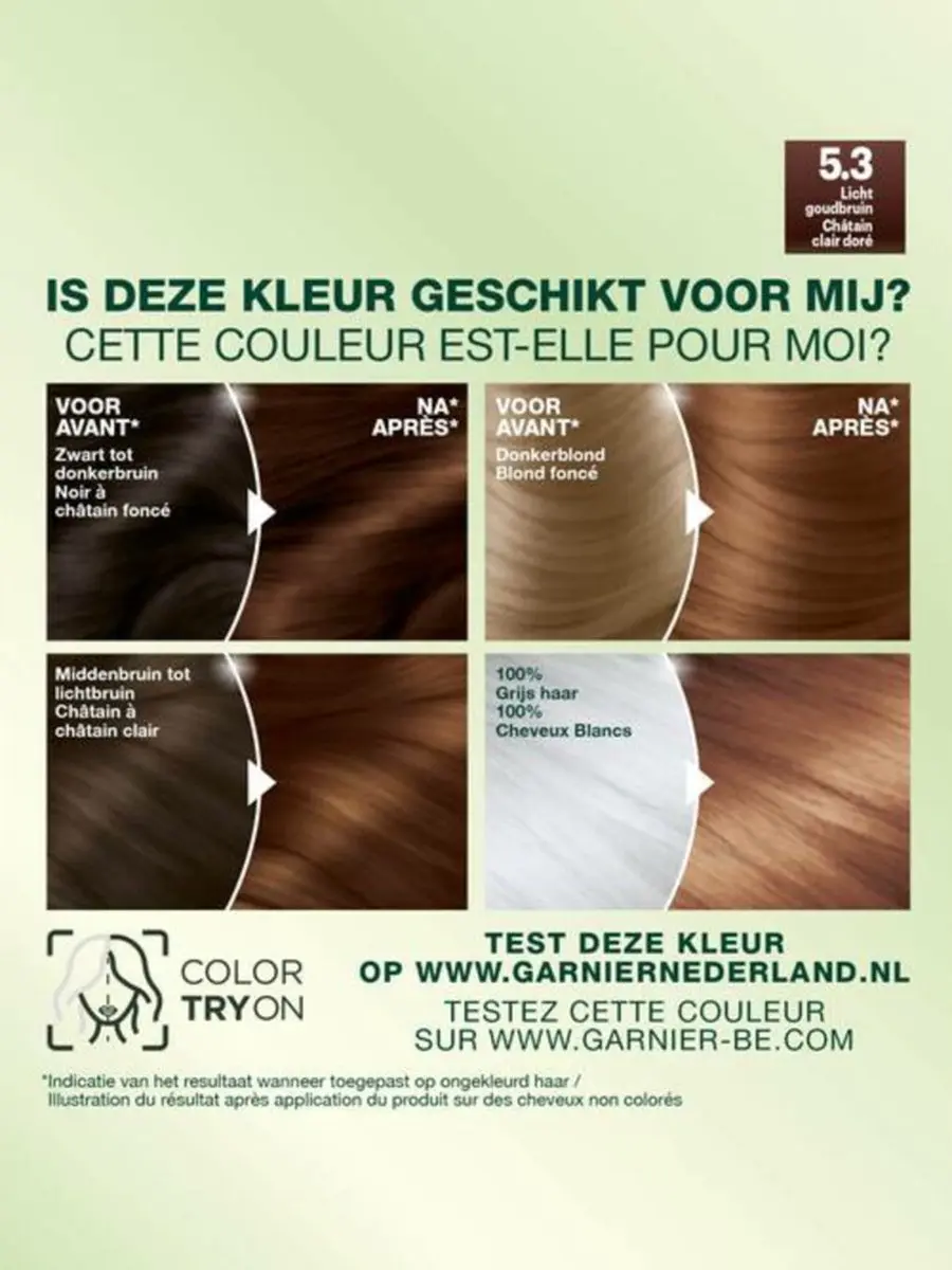 Garnier Nutrisse Crème 53 Licht Goudbruin Haarverf - 3 Stuks - afbeelding 5 van 6