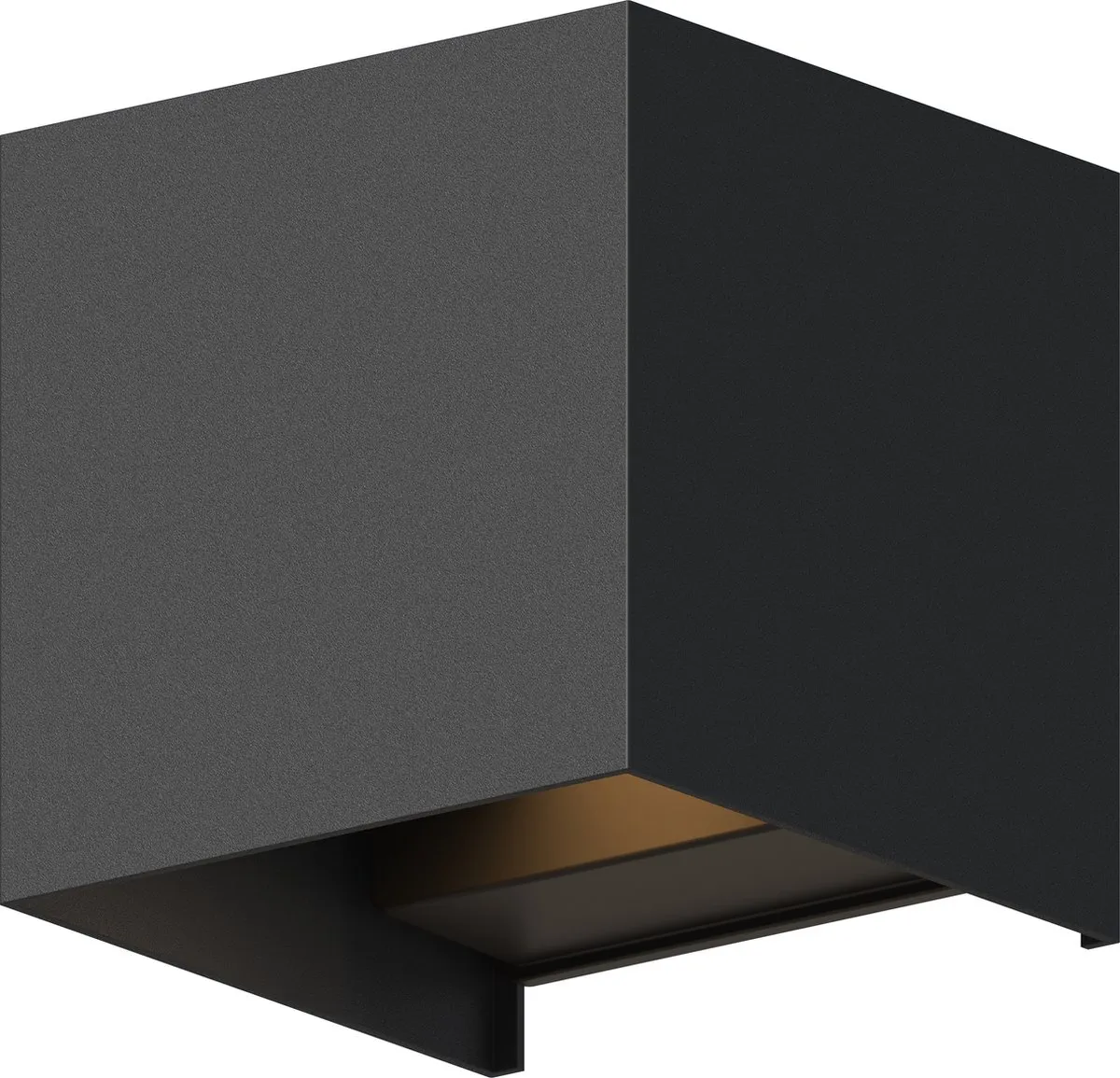 Calex LED Wandlamp Bari Kubus 7W - 2x Up & Down - 3000K - Zwart