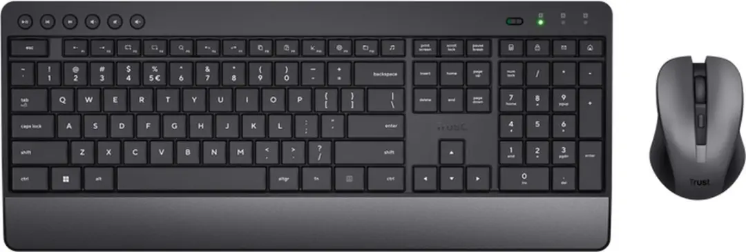 Trust Trezo Toetsenbord met Muis 24531 - Spaans QWERTY - Zwart
