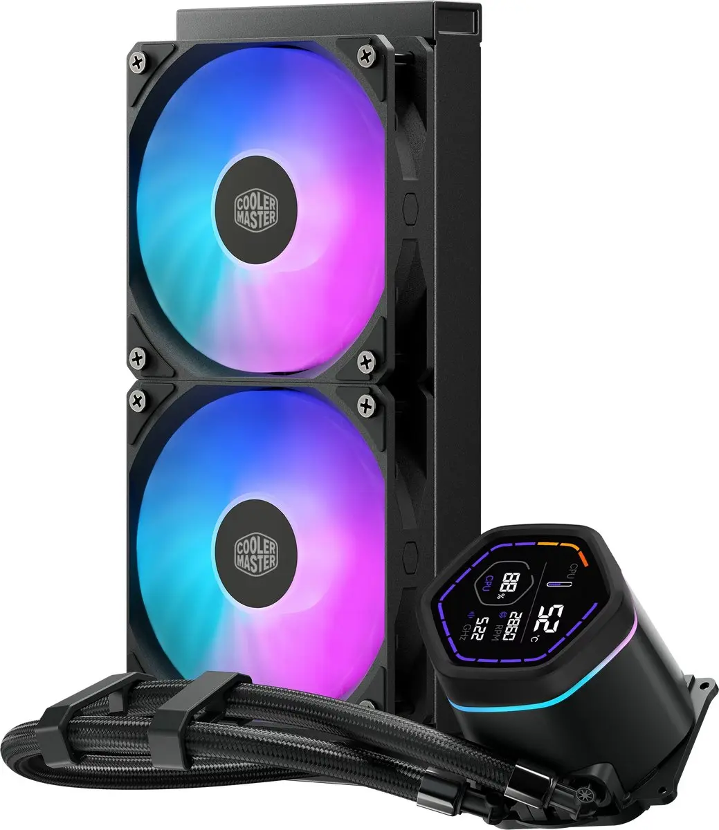 Cooler Master MasterLiquid Core Nex Digital 240 - 2x 120mm ARGB - 2.1" Display
