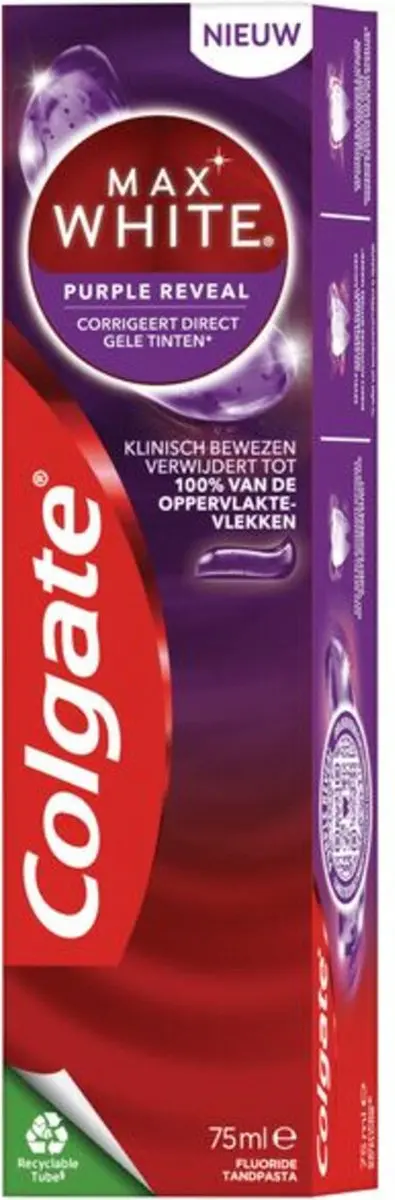 Colgate Max White Purple Reveal Tandpasta - 3x75ml