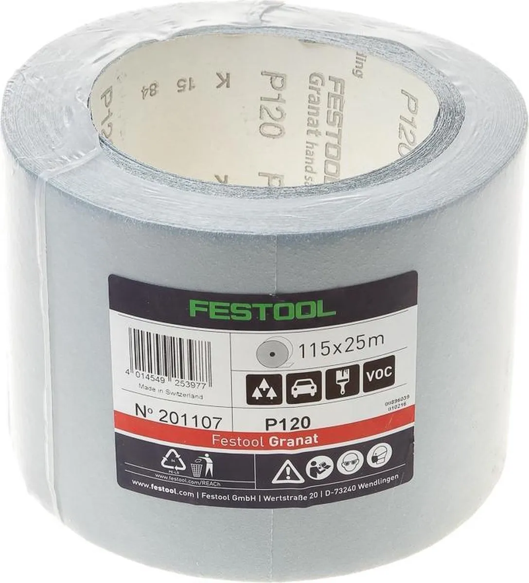 Festool P120 GR Handschuurrol 115x25m