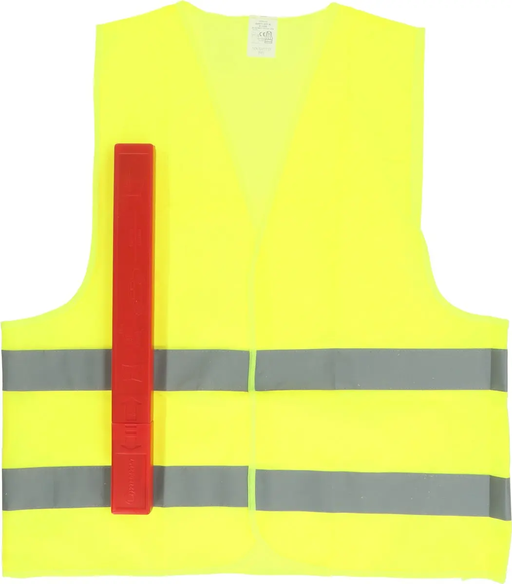 Carpoint Gevarendriehoek & Veiligheidsvest - Reflecterend - Rood/Geel