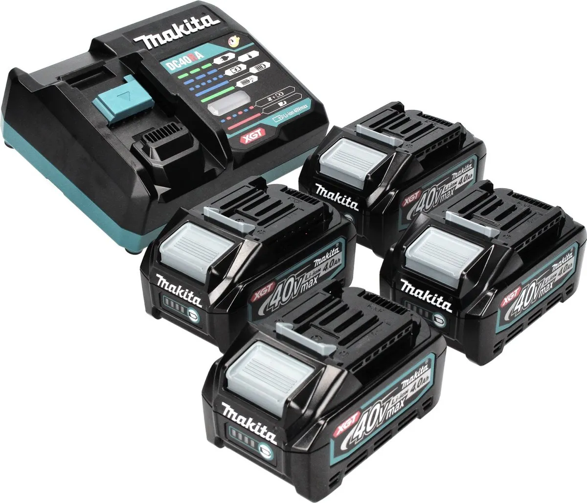 Makita Power Source Kit 40V - 4x BL4040 4.0Ah + DC40RA Snellader