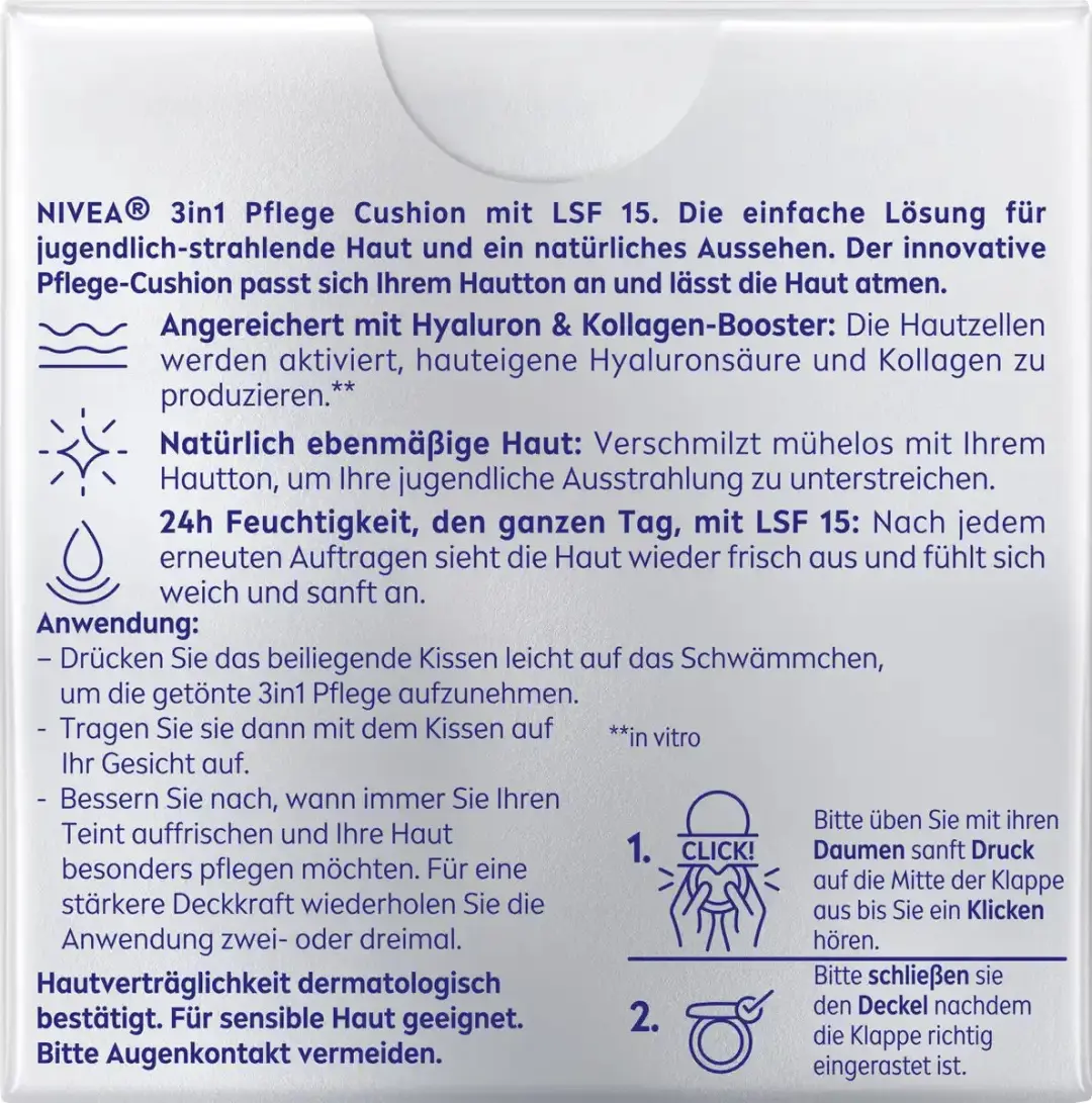 NIVEA Hyaluron Cellular Filler 3in1 Care Cushion Medium Dark - 15g