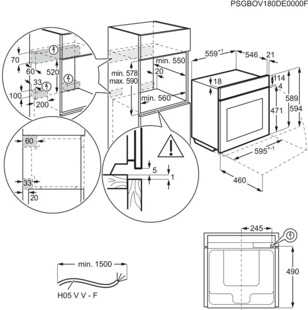AEG BEB331110M 6000 SurroundCook Oven - 71L - Roestvrijstaal