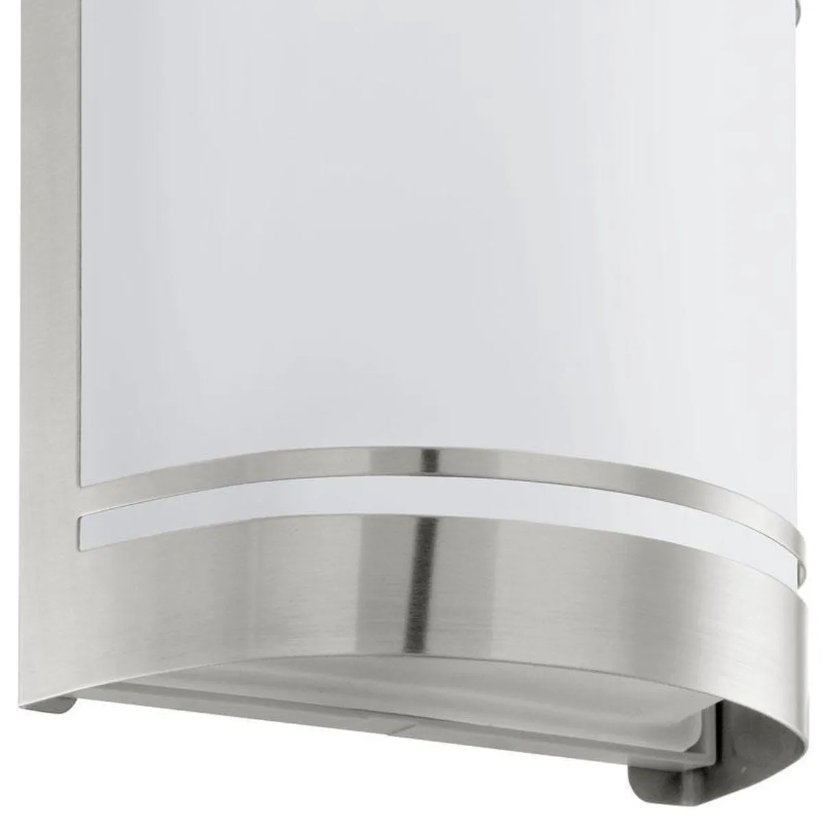 Eglo Cerno Wandlamp Buiten E27 - 16,5cm - Roestvast Staal/Wit