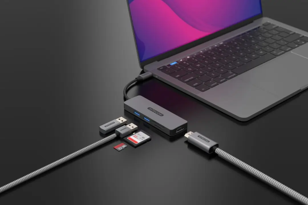 Sitecom CN-5501 USB-C Multiport Adapter - 2x USB-A, HDMI, SD/Micro SD