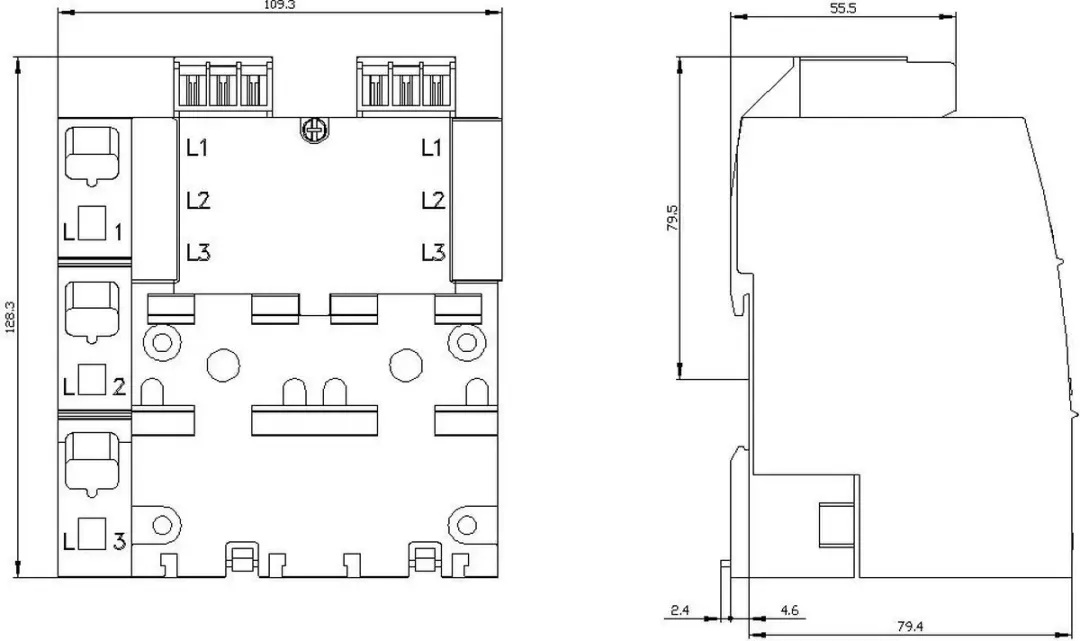 Siemens 3RV2917-1A Verzamelrail - 110x129x86.5mm - afbeelding 3 van 3