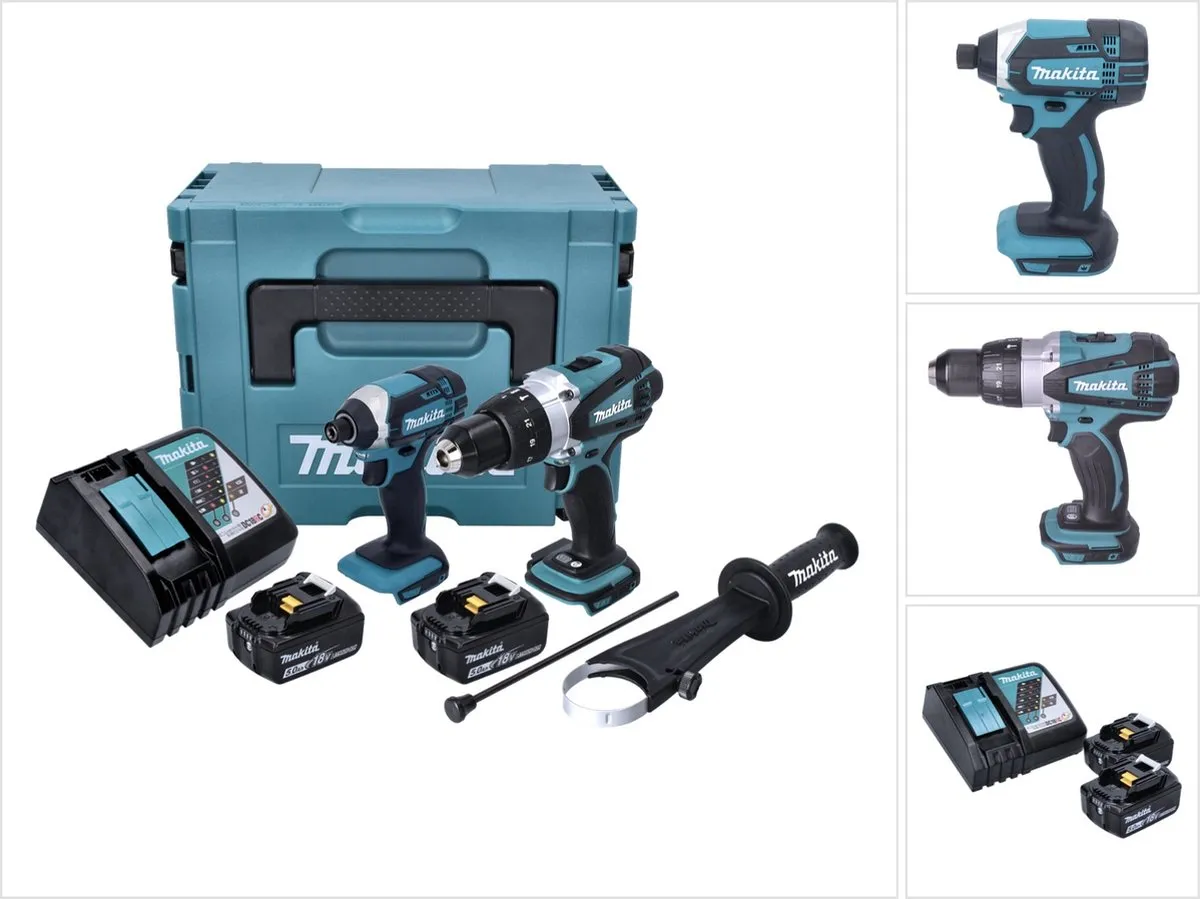 Makita DLX2145TJ Combiset 18V - 2x 5.0Ah accu's