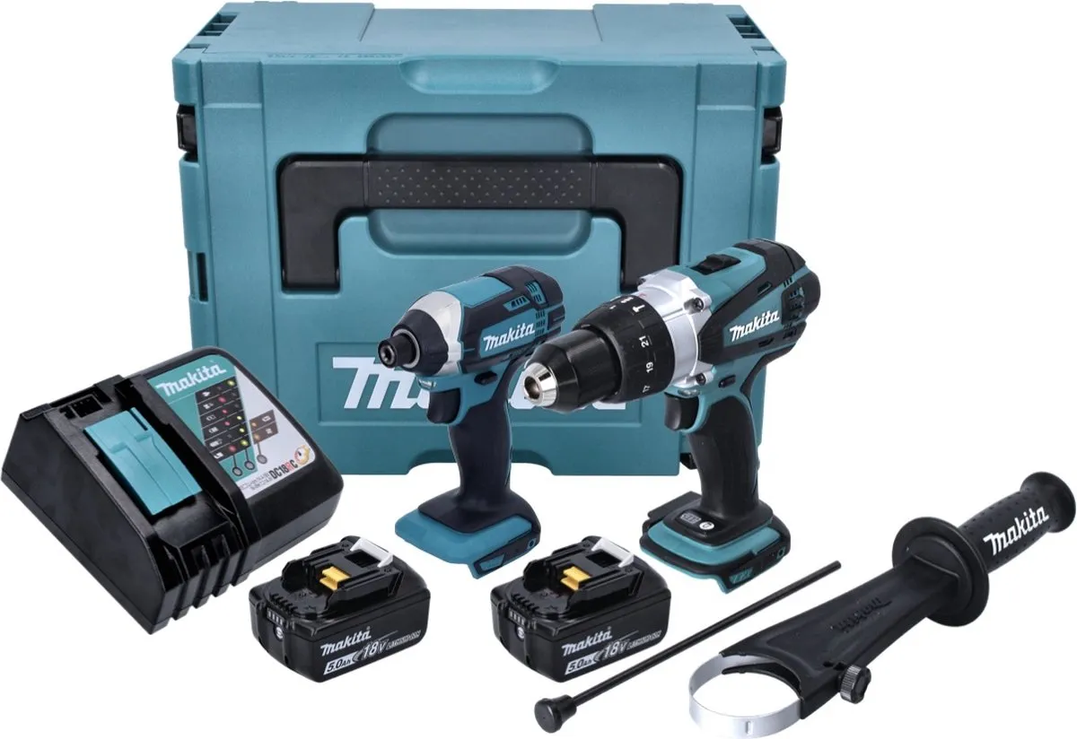 Makita DLX2145TJ Combiset 18V - 2x 5.0Ah accu's