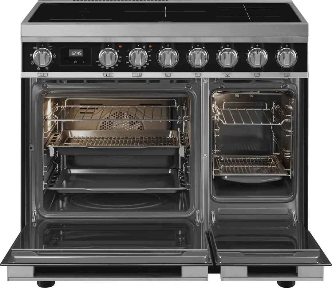 Smeg Portofino CPF92IMBL Inductiefornuis 90cm - 5 Kookzones - 2 Ovens - Zwart