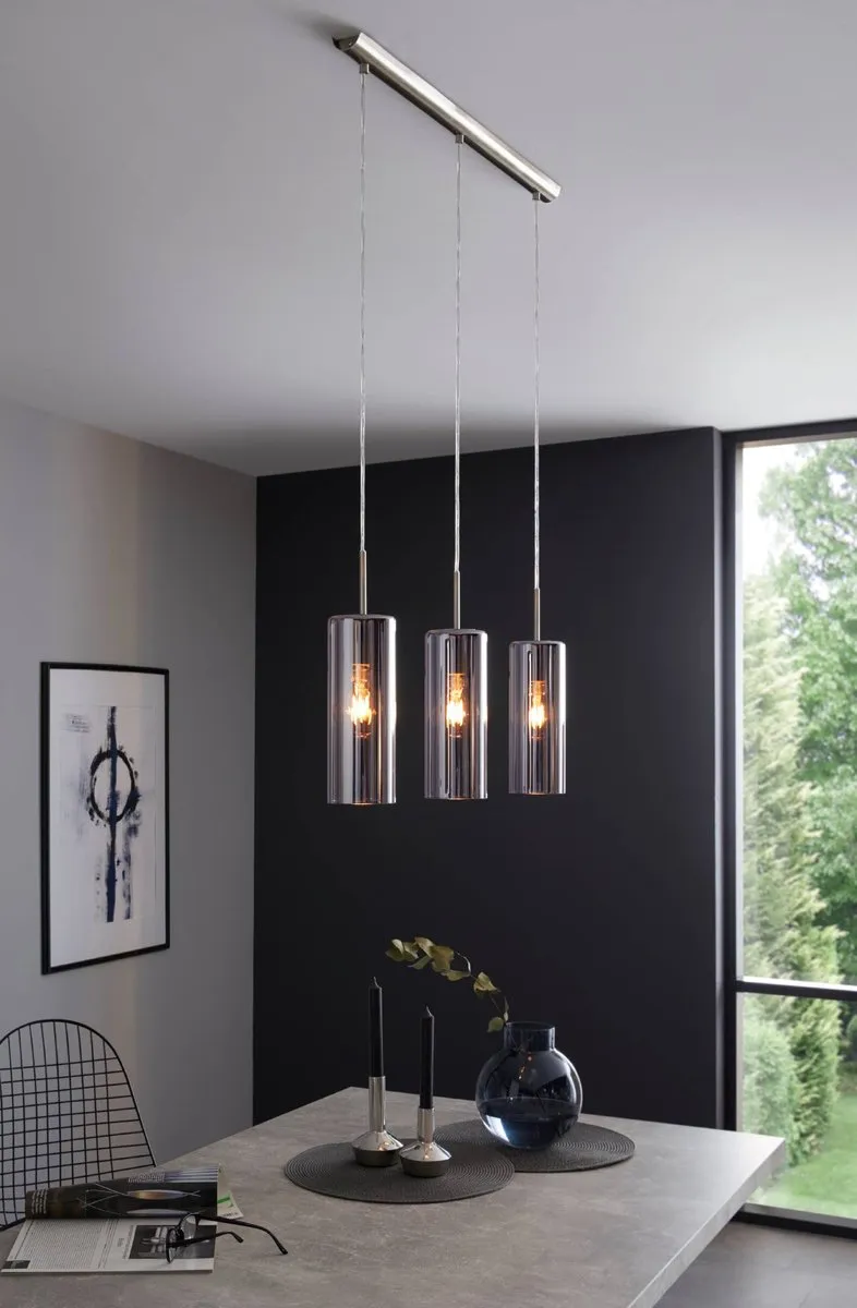 Eglo Selvino Hanglamp E27 71cm - Rookglas Zwart - afbeelding 6 van 6
