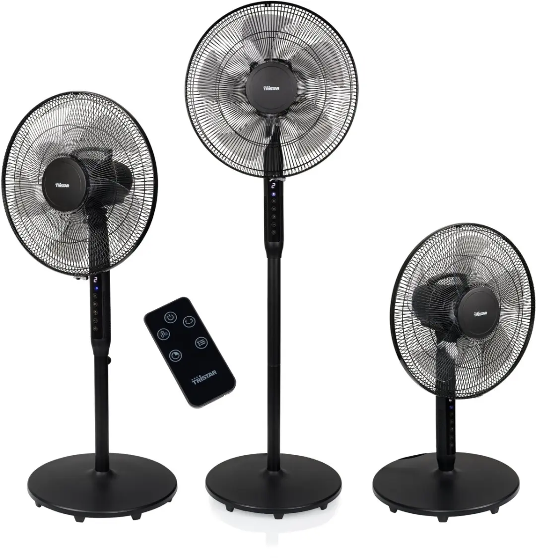 Tristar VE-5796 Statiefventilator 40cm - 9 Snelheden - Zwart