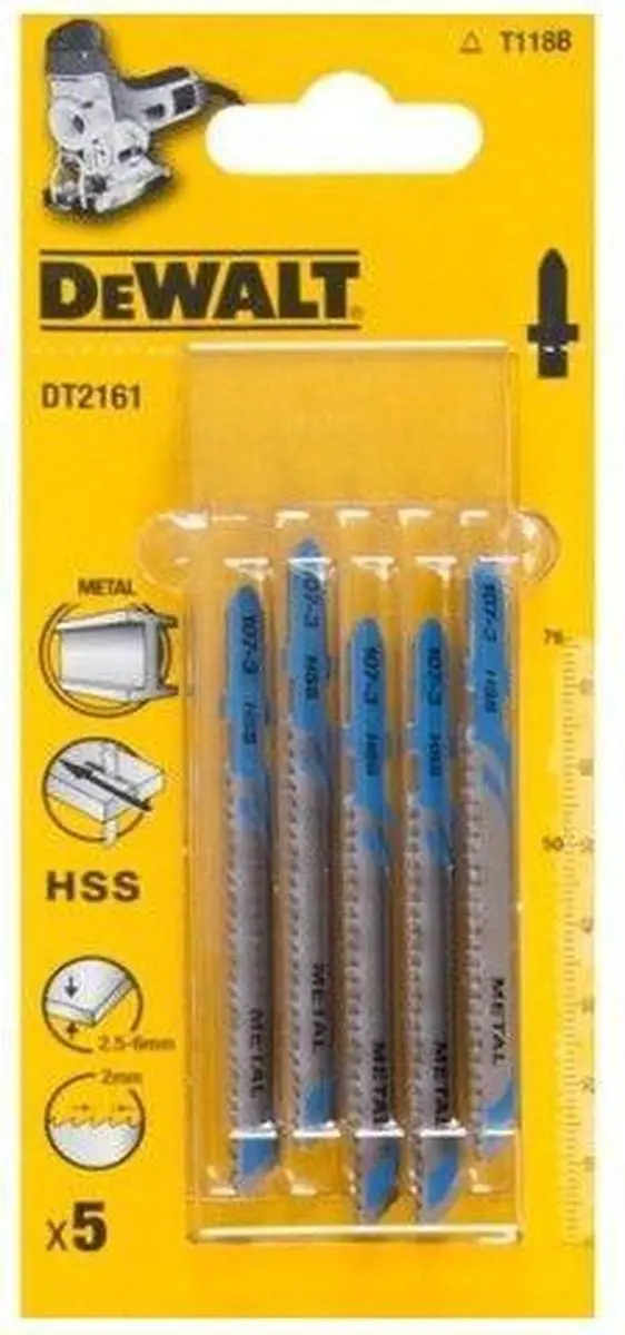DeWalt DT2161-QZ Decoupeerzaagblad Metaal/Aluminium - 5 Stuks