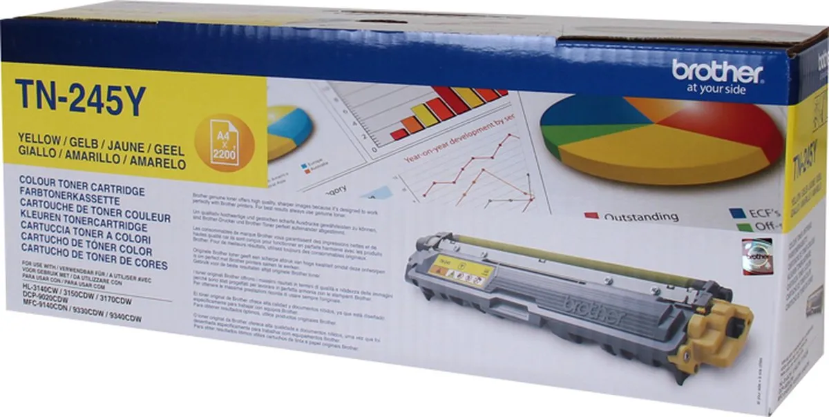 Brother TN-245Y Toner Geel - 2200 Pagina's