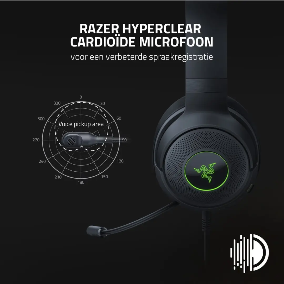 Razer Kraken V3 X USB Gaming Headset - Zwart