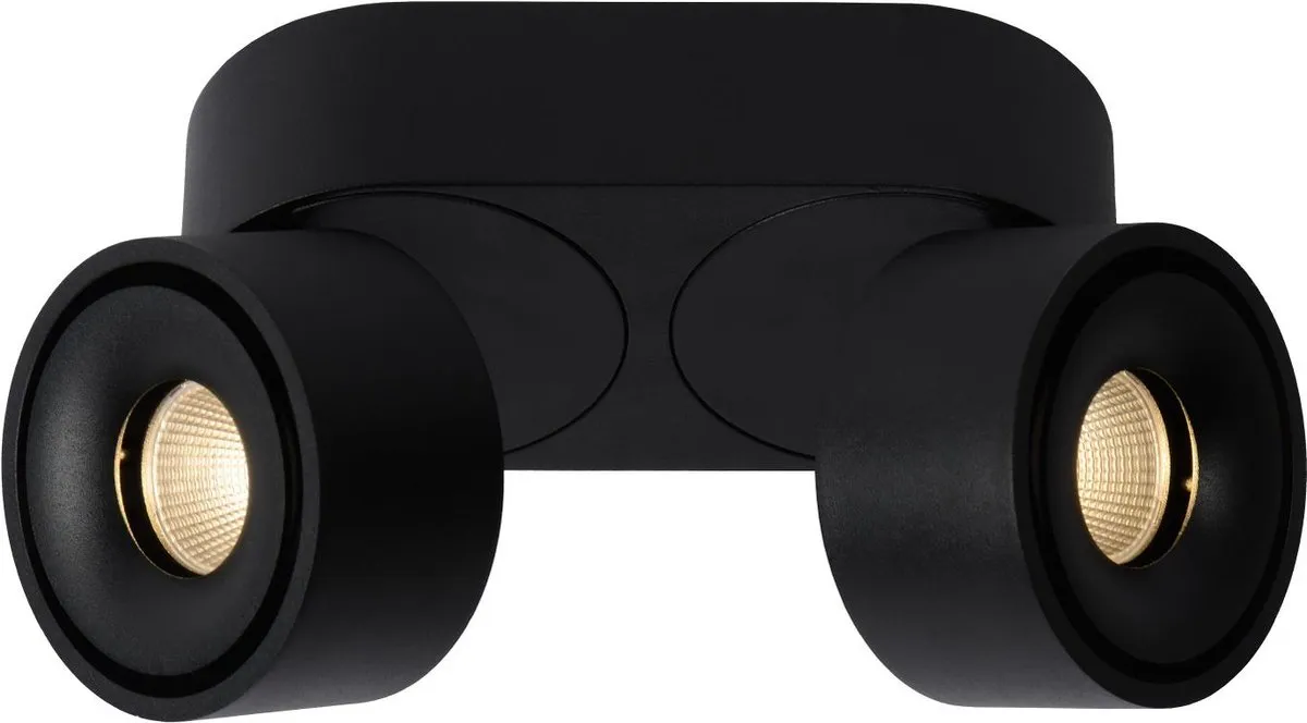Lucide Yumiko Plafondspot LED 2x10W 2700K - Zwart