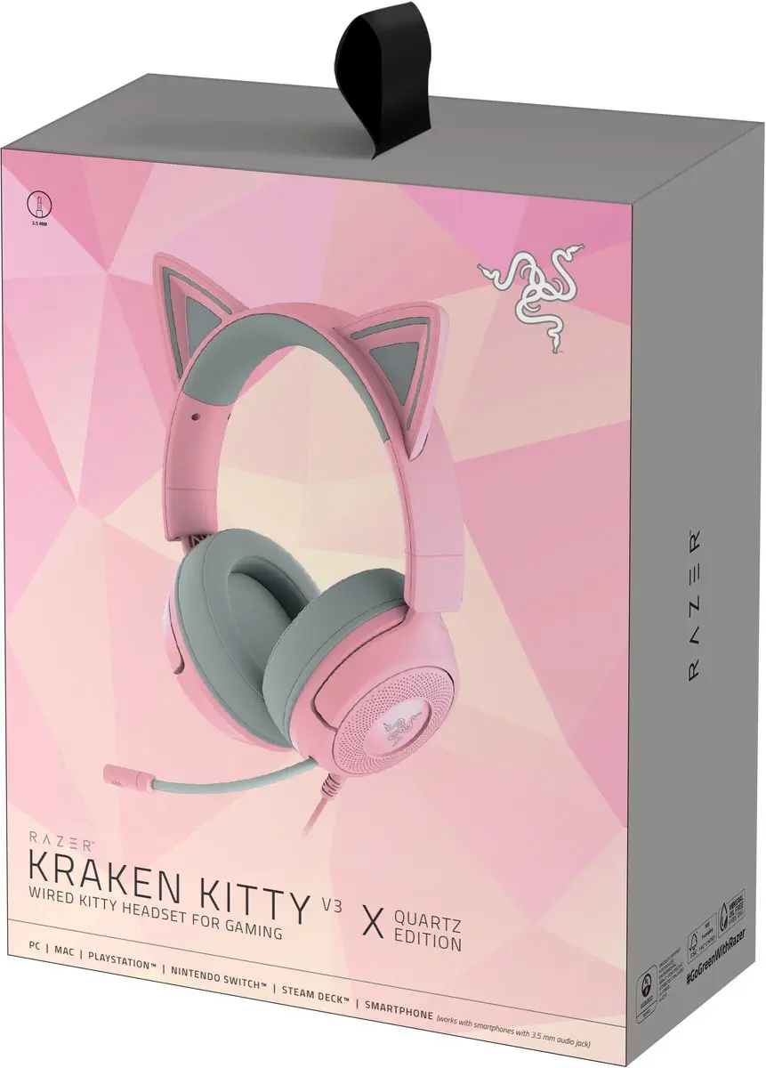 Razer Kraken Kitty V3 X Gaming Headset RZ04-05350100-R3M1 - Roze