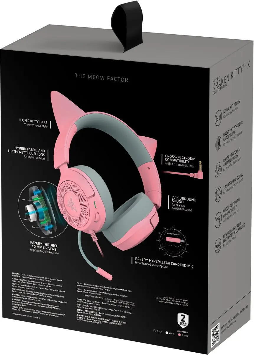 Razer Kraken Kitty V3 X Gaming Headset RZ04-05350100-R3M1 - Roze
