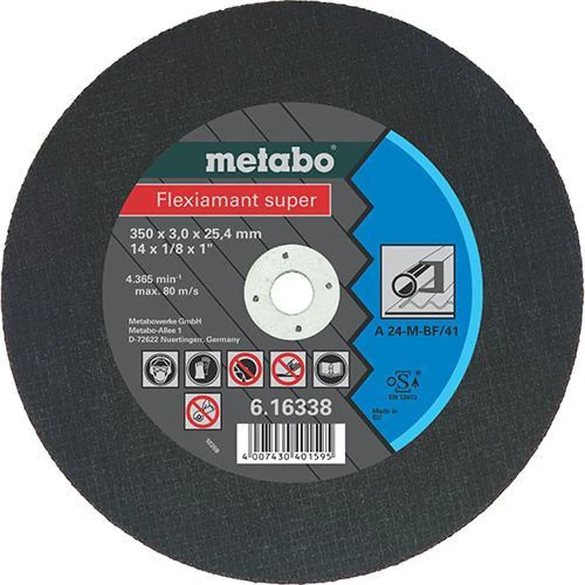 Metabo Flexiamant Super Doorslijpschijf 350x3x25,4mm - Metaal - afbeelding 2 van 2