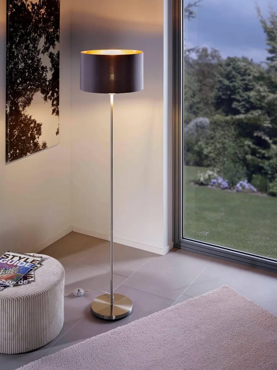 Eglo Maserlo Vloerlamp 151cm - Cappucino/Goud - afbeelding 4 van 6