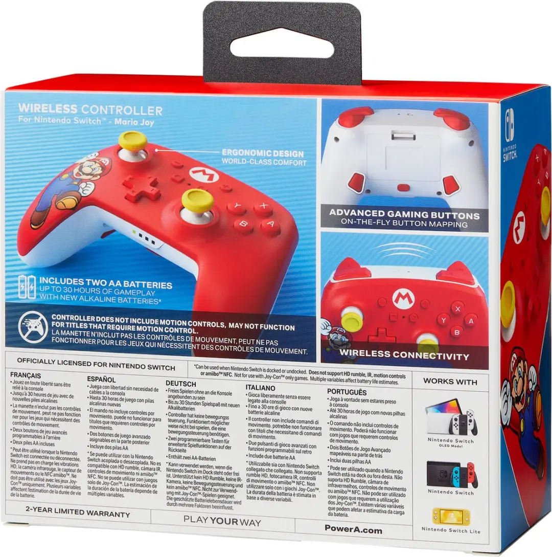 POWERA NSGP0012-01 Draadloze Controller Nintendo Switch - Mario Joy - Meerkleurig