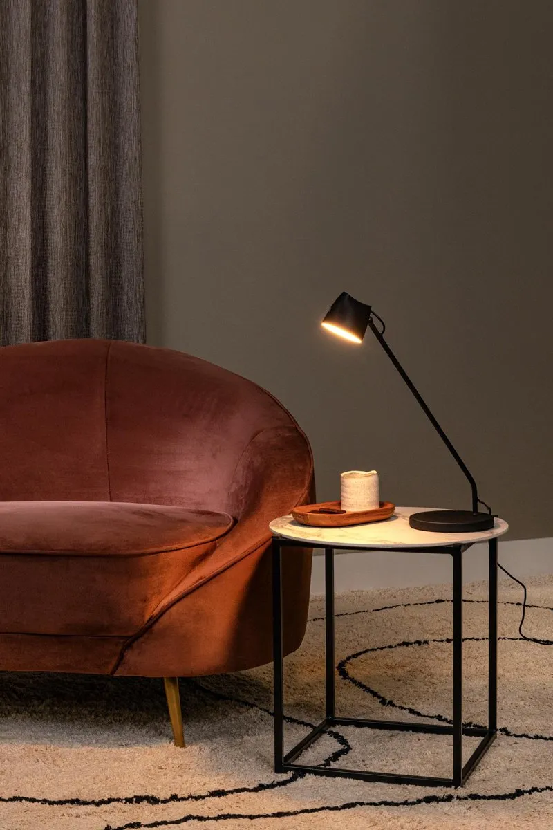 Lucide Milne LED Bureaulamp 8W - Zwart