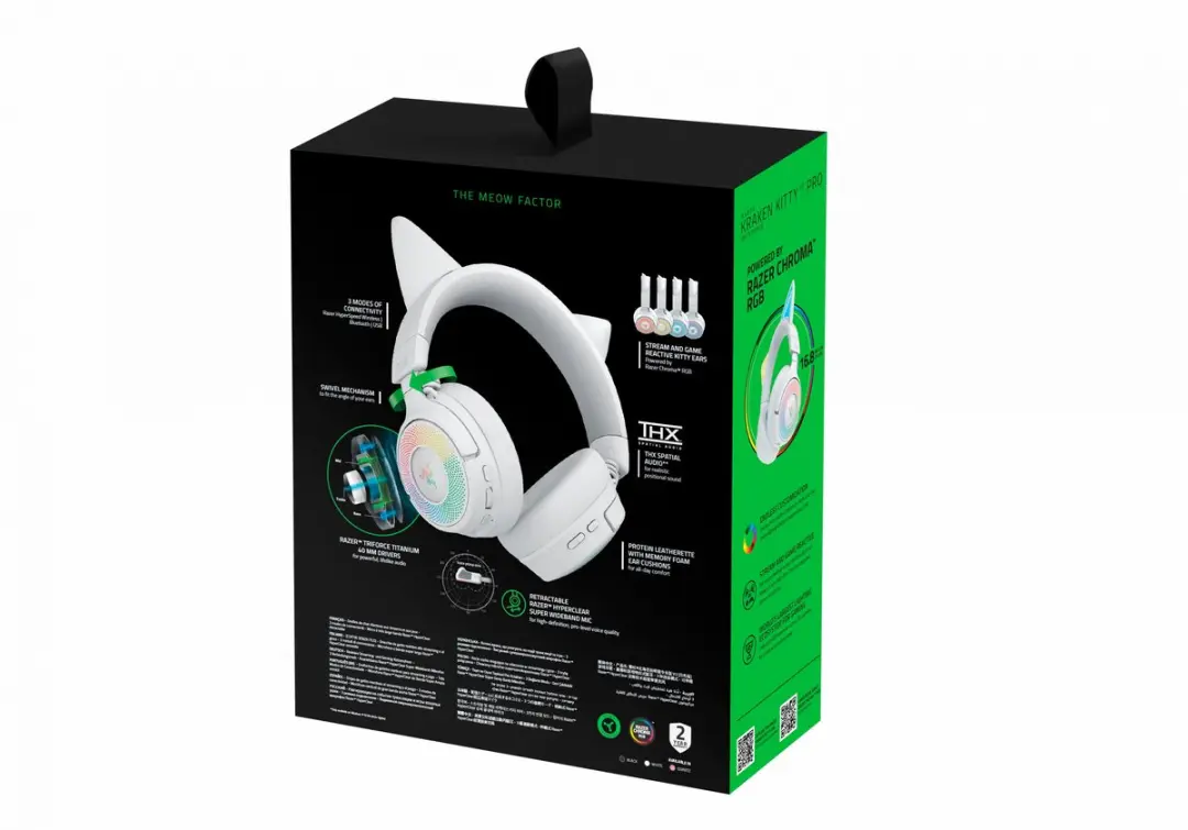 Razer Kraken Kitty V3 Pro RZ04-05170400-R3M1 Gaming Headset - Wit - afbeelding 6 van 6