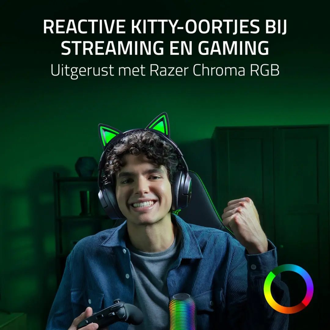 Razer Kraken Kitty V3 Pro RZ04-05170300-R3M1 Gamingheadset - 70 Uur - Multicolor - afbeelding 6 van 6