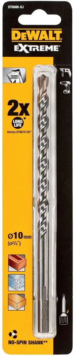 DeWalt Extreme DT6686-XJ Steenboor 10x200mm HM-punt - afbeelding 2 van 3