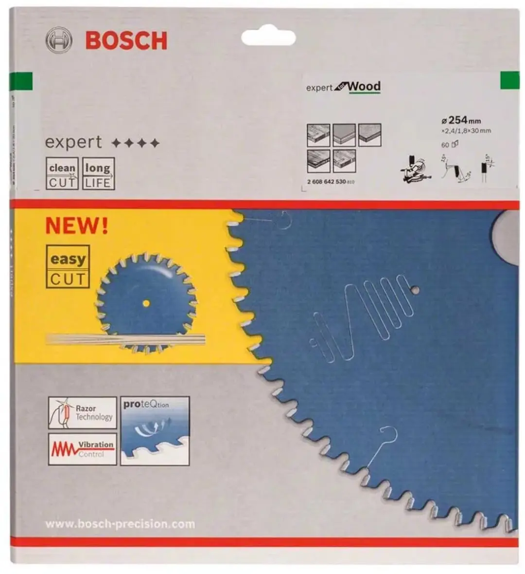 Bosch Expert for Wood Cirkelzaagblad 254mm - 60 Tanden