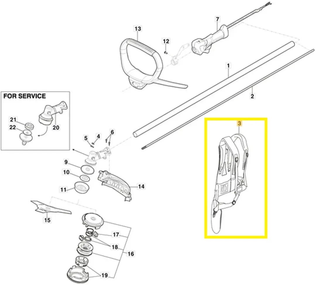 Stiga Profi Serie Draagriem Trimmer - Ademend