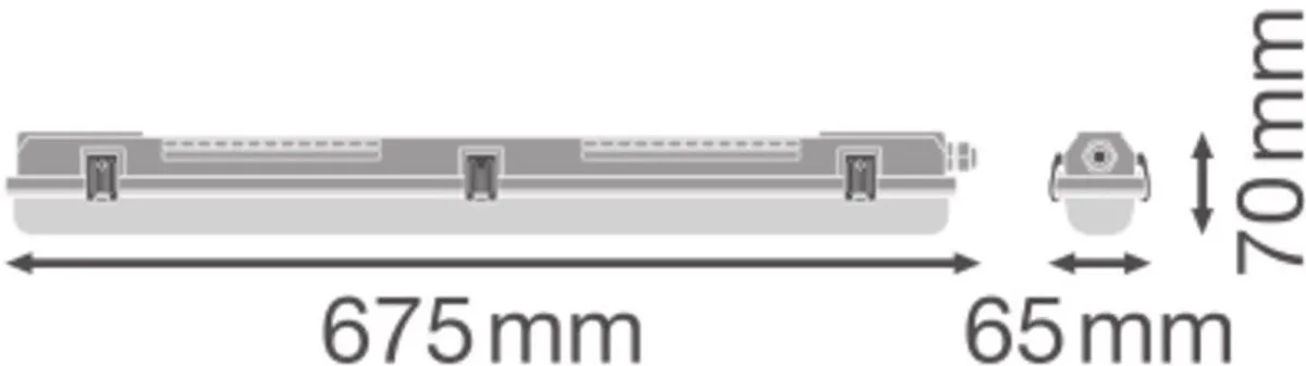 Ledvance LED Armatuur 600mm IP65 - Voor T8/TL8