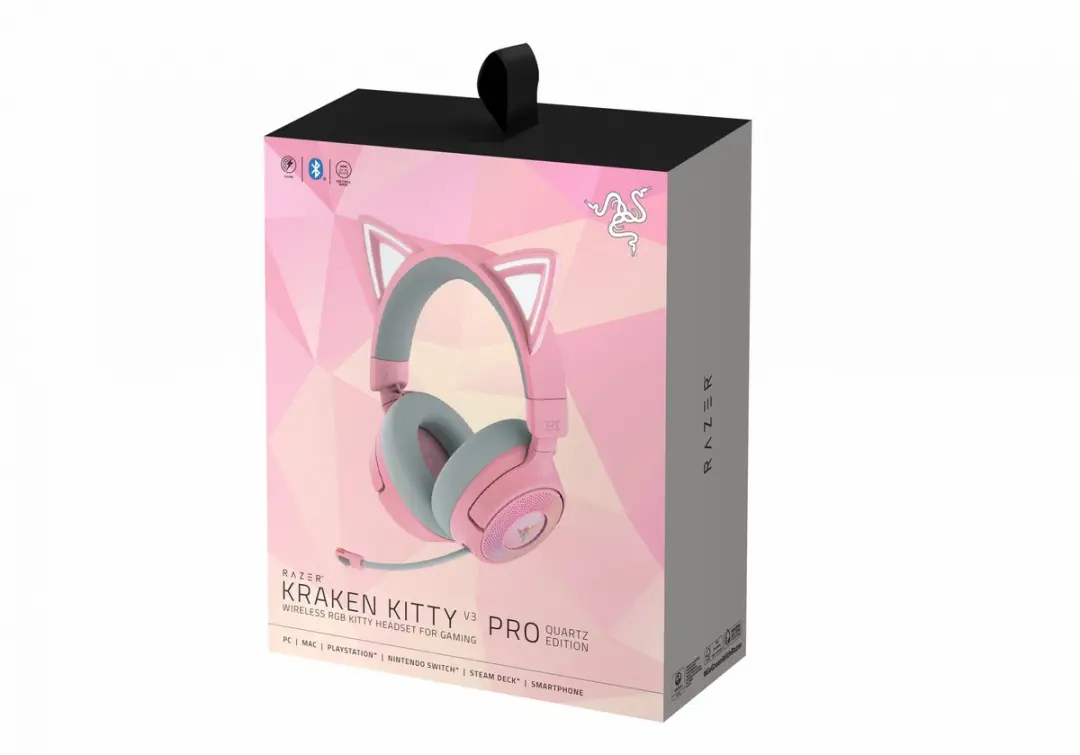 Razer Kraken Kitty V3 Pro RZ04-05170200-R3M1 Gaming Headset - Roze - afbeelding 6 van 6