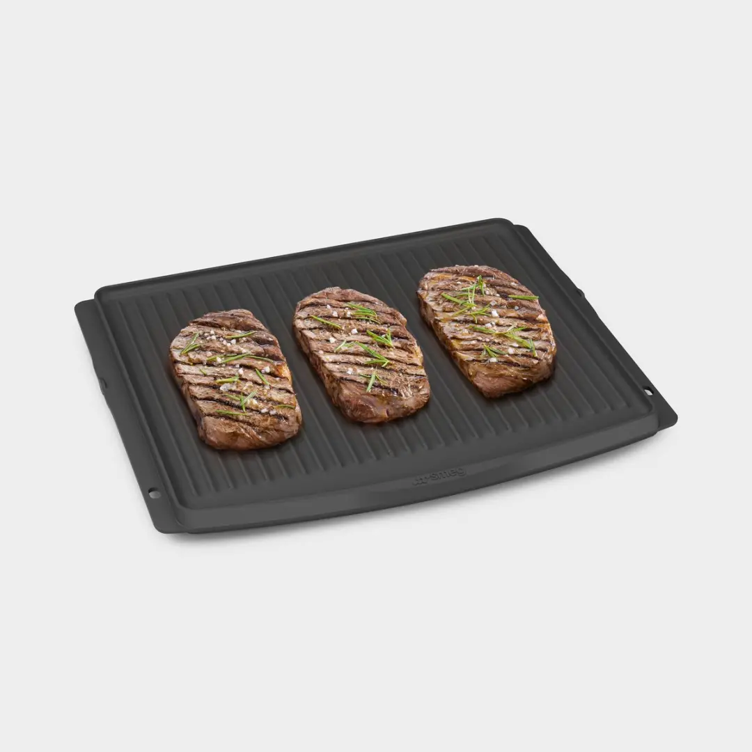 Smeg BBQ Dubbelzijdige Bakplaat - Inductie - Zwart