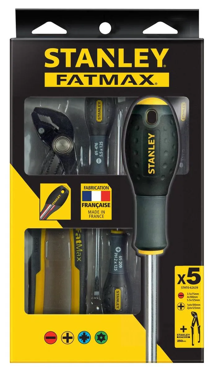Stanley FatMax FMHT0-62639 Schroevendraaierset 6-delig - Geel