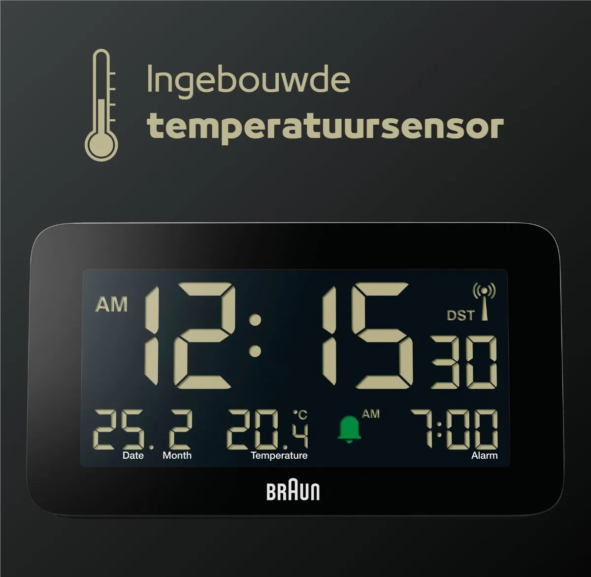 Braun BC10B-DCF Digitaal Radiowekker - Zwart