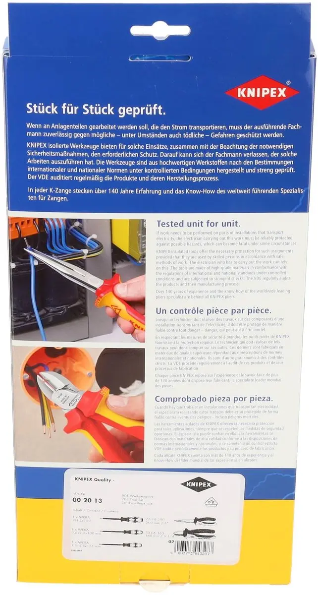 Knipex VDE Gereedschapsset 5-delig 00 20 13 - Zwart/Wit