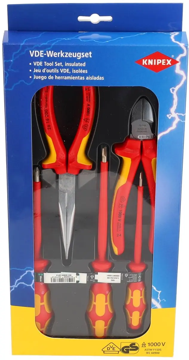 Knipex VDE Gereedschapsset 5-delig 00 20 13 - Zwart/Wit