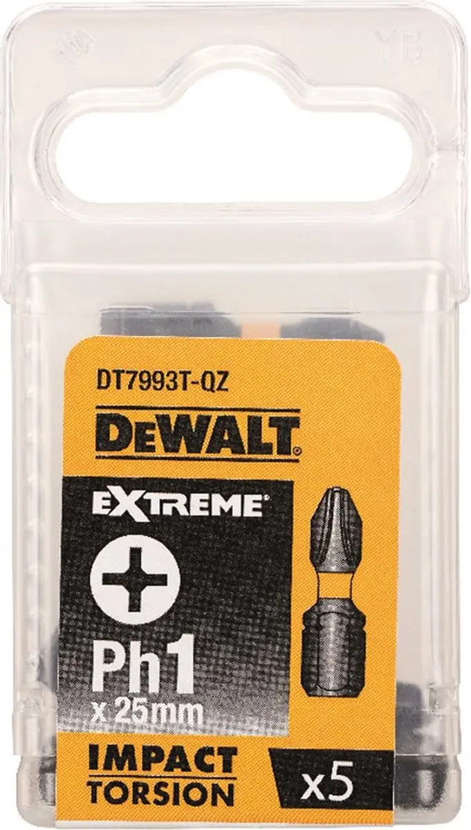 DeWalt DT7993T Extreme Impact Torsion Schroefbits PH1 25mm