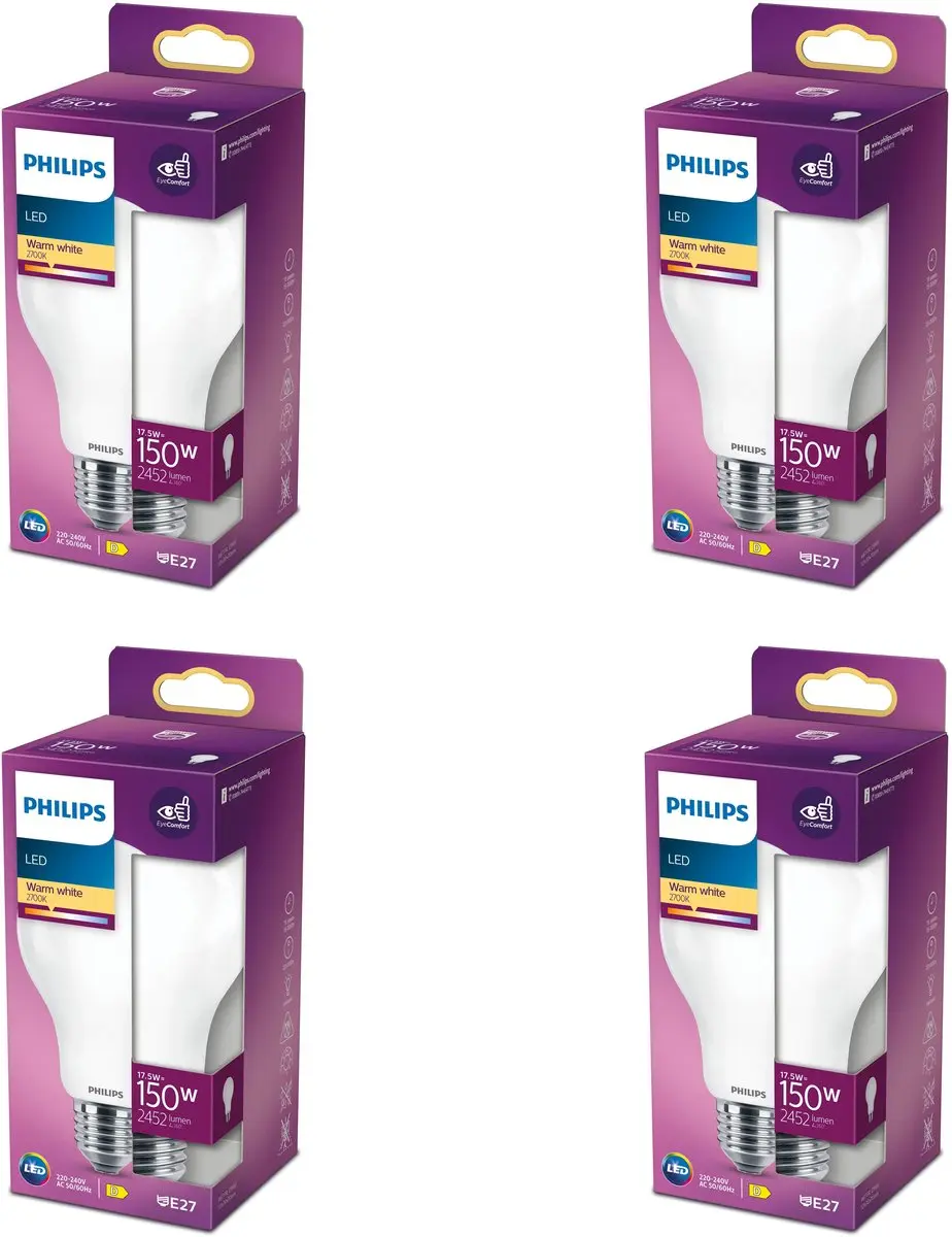 Philips LED E27 Mat Warmwit 17.5W