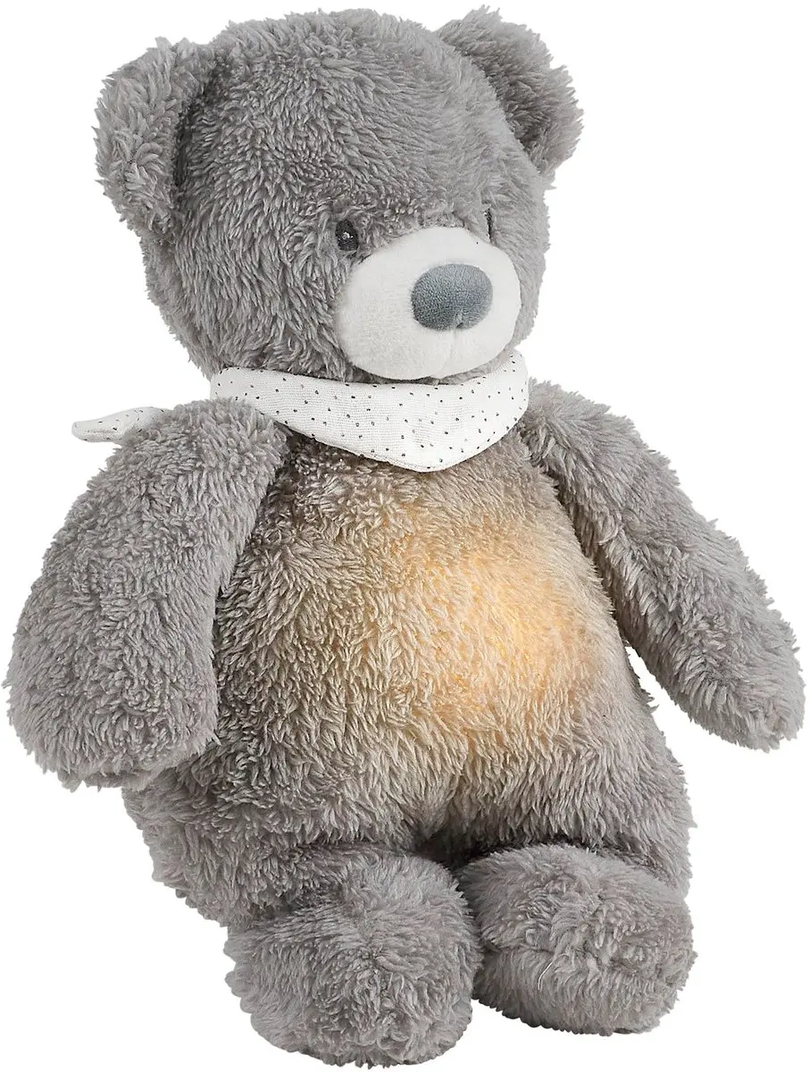 Nattou Sleepy Knuffelbeer Nachtlamp Grijs 30x20cm - afbeelding 6 van 6
