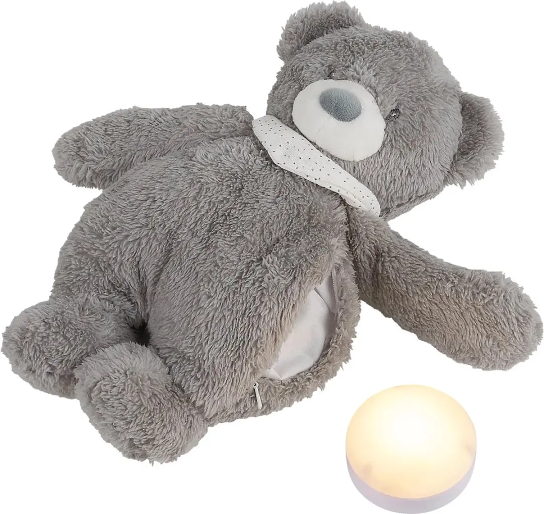 Nattou Sleepy Knuffelbeer Nachtlamp Grijs 30x20cm