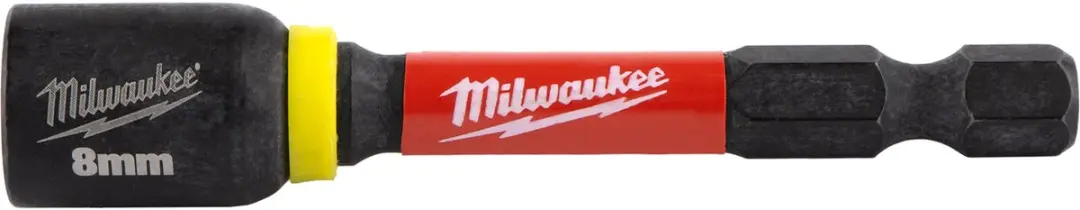Milwaukee SHOCKWAVE Magnetische Slagdop 8x65mm 4932492439 - Zwart/Rood - afbeelding 2 van 4