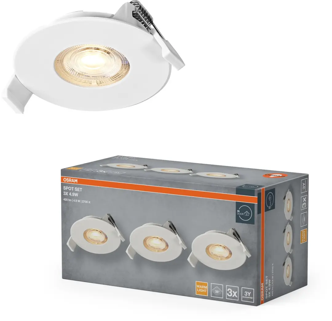 Osram Spot Set LED Inbouwspot 4,9W 2700K